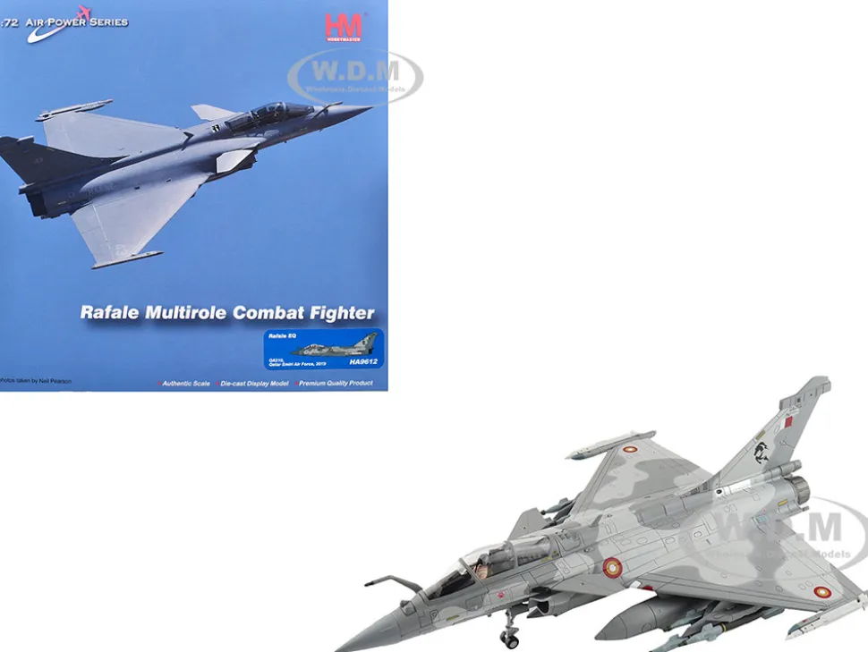 Dassault Rafale EQ Fighter Aircraft "QA210" (2019) Qatar Emiri Air Force "Air Power Series" 1/72 Diecast Model by Hobby Master