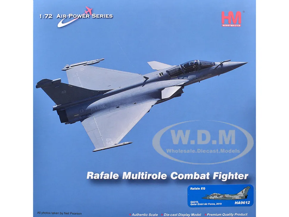 Dassault Rafale EQ Fighter Aircraft "QA210" (2019) Qatar Emiri Air Force "Air Power Series" 1/72 Diecast Model by Hobby Master