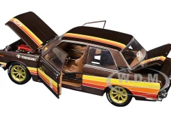 1970 Datsun 510 #5 Brown Metallic with Stripes Limited Edition to 4250 pieces Worldwide 1/24 Diecast Model Car by M2 Machines