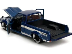1972 Datsun 620 Pickup Truck Blue Metallic and Cream