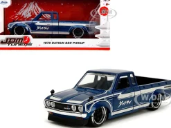 1972 Datsun 620 Pickup Truck Blue Metallic and Cream