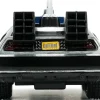 DeLorean DMC Time Machine Brushed Metal Back to the Future Part III 1990 Movie Hollywood Rides Series 1/32 Diecast Model Car Jada 32290