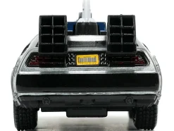 DeLorean DMC Time Machine Brushed Metal Back to the Future Part III 1990 Movie Hollywood Rides Series 1/32 Diecast Model Car Jada 32290