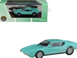 1972 De Tomaso Pantera Verde Aqua 1/64 Diecast Model Car by Paragon Models