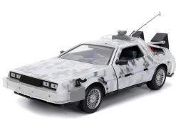 DMC DeLorean Time Machine Brushed Metal (Frost Version) with Lights 