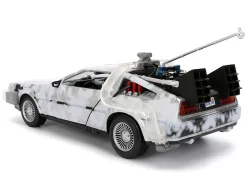 DMC DeLorean Time Machine Brushed Metal (Frost Version) with Lights 