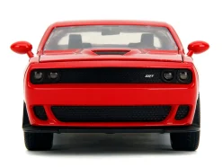 2015 Dodge Challenger Red with Black Stripes and Glenn Diecast Figure