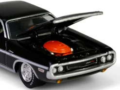1970 Dodge Challenger R/T 440 Black with White Stripes