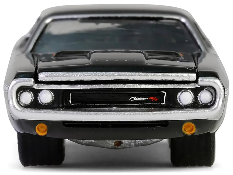 1970 Dodge Challenger R/T 440 Black with White Stripes "Barrett-Jackson" Series 15 1/64 Diecast Model Car by Greenlight