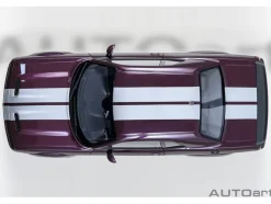2022 Dodge Challenger SRT Jailbreak Hellraisin Purple with White Stripes 1/18 Model Car by Autoart