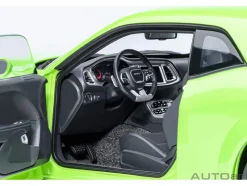 2023 Dodge Challenger SRT Super Stock Sublime Green 1/18 Model Car by Autoart