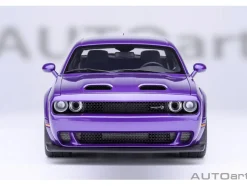 2023 Dodge Challenger SRT Super Stock Plum Crazy Purple 1/18 Model Car by Autoart