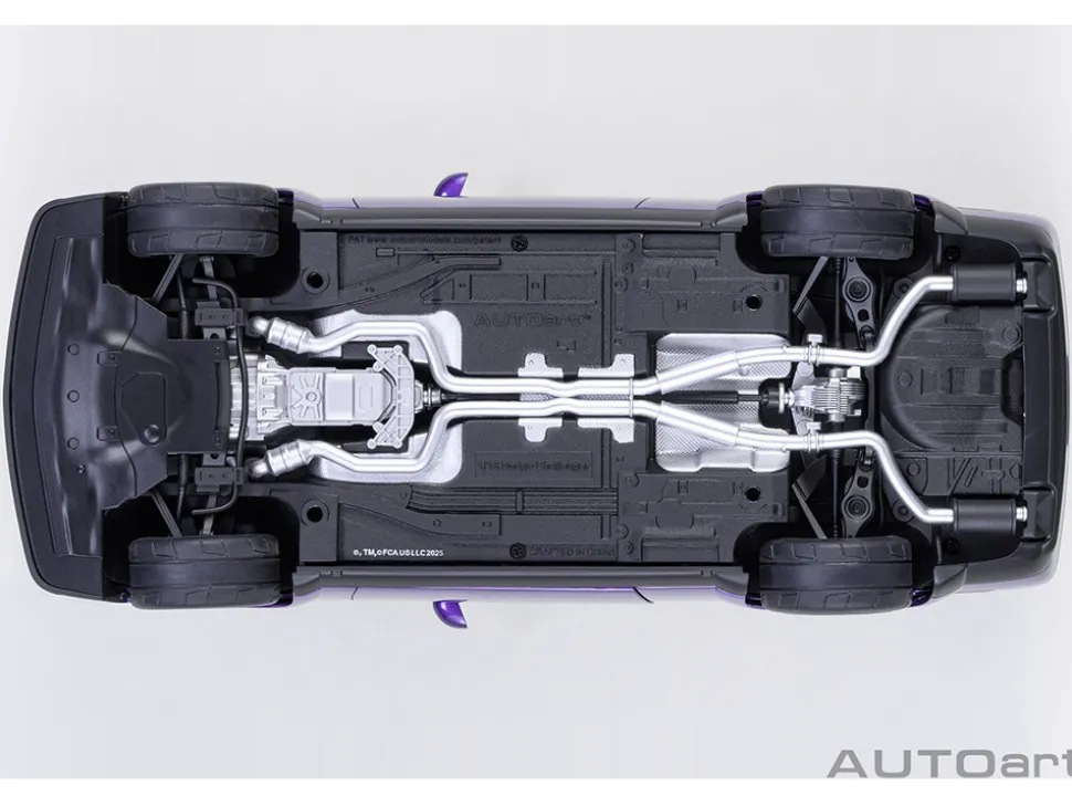 2023 Dodge Challenger SRT Super Stock Plum Crazy Purple 1/18 Model Car by Autoart