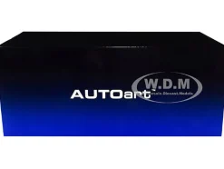2023 Dodge Challenger SRT Super Stock Knuckle White with Carbon Stripes 1/18 Model Car by Autoart
