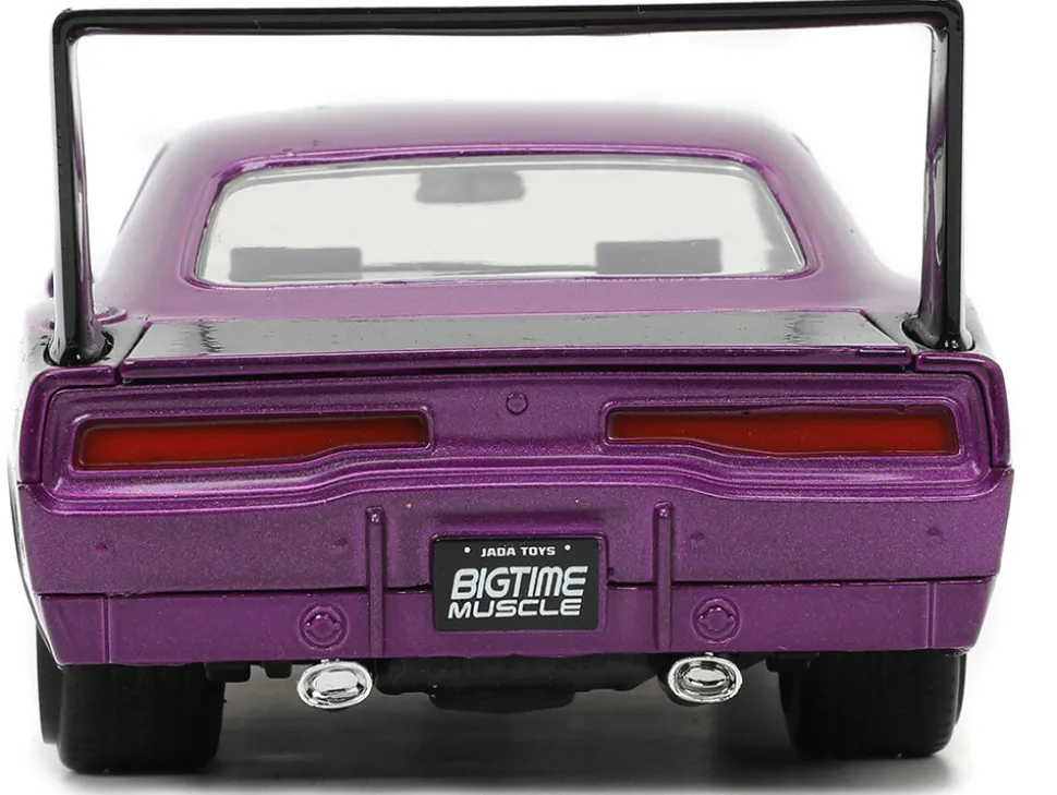 1969 Dodge Charger Daytona Purple Metallic with Black Tail Stripe Bigtime Muscle Series 1/24 Diecast Model Car Jada 34036