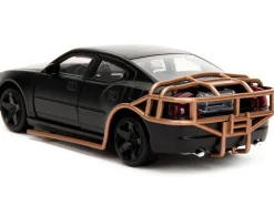 2006 Dodge Charger Matt Black with Outer Cage Fast & Furious Series 1/32 Diecast Model Car Jada 33374
