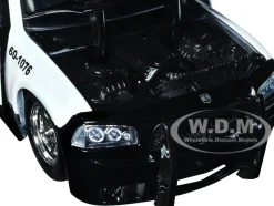 2006 Dodge Charger Police Black White Policia Civil Fast & Furious Series 1/24 Diecast Model Car Jada 33665