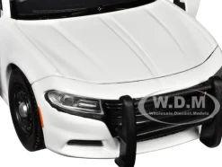 2023 Dodge Charger Pursuit Police Car Plain White Law Enforcement and Public Service Series 1/24 Diecast Model Car Motormax 76996W