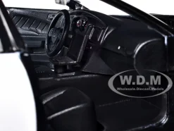 2023 Dodge Charger Pursuit Police Car Black and White with Flashing Light Bar, Front and Rear Lights and 2 Sounds 