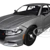 2023 Dodge Charger Pursuit Police Car Gray Metallic "Custom Builder's Kit - Law Enforcement and Public Service" Series 1/24 Diecast Model Car by Motormax