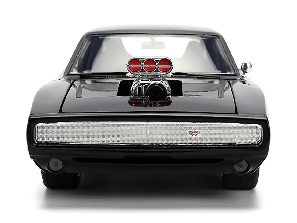 1970 Dodge Charger R/T Black "Furious 7" (2015) Movie "Fast & Furious" Series 1/24 Diecast Model Car by Jada
