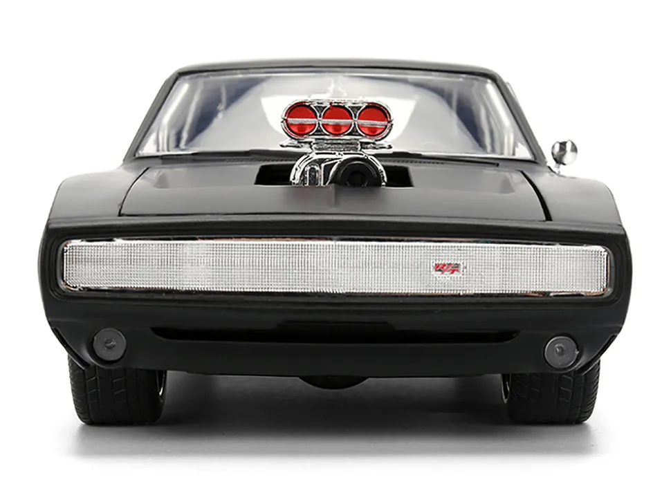 1970 Dodge Charger R/T Matt Black "Fast & Furious" (2009) Movie "Fast & Furious" Series 1/24 Diecast Model Car by Jada
