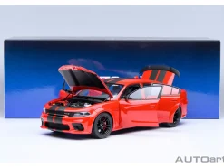 Dodge Charger Scat Pack Widebody Torred with Carbon Stripes 1/18 Model Car by Autoart