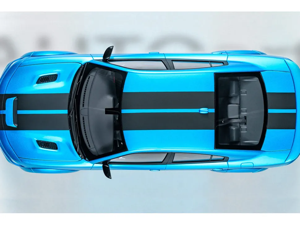 Dodge Charger SRT Hellcat Redeye B5 Blue Metallic with Carbon Stripes 1/18 Model Car by Autoart