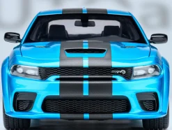 Dodge Charger SRT Hellcat Redeye B5 Blue Metallic with Carbon Stripes 1/18 Model Car by Autoart