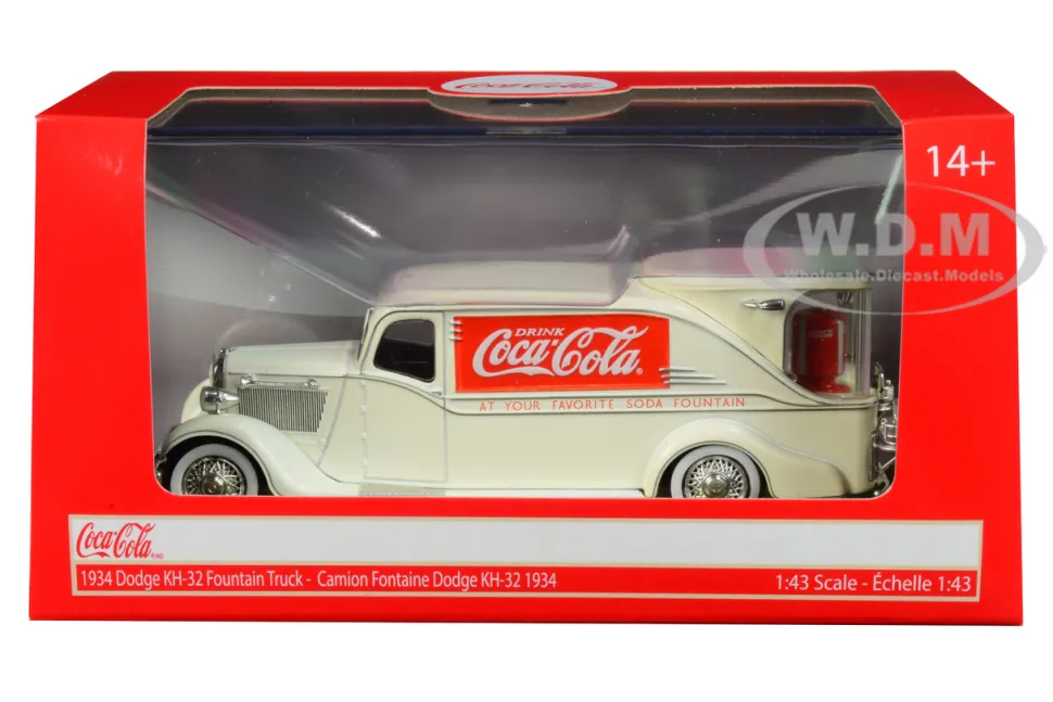 1934 Dodge KH-32 Streamline Fountain Truck Coca Cola Cream 1/43 Diecast Model Car Motor City Classics 443934