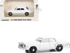 1977-78 Dodge Monaco Police Pursuit White "Hot Pursuit - Hobby Exclusive" Series 1/64 Diecast Model Car by Greenlight