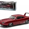 Dom's 1969 Dodge Charger Daytona Maroon "Fast and Furious 6" Movie (2013) 1/43 Diecast Model Car Greenlight 86221