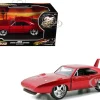 Dom's Dodge Charger Daytona Red Metallic "Fast & Furious 6" (2013) Movie "25 Years of Fast & Furious" Series 1/32 Diecast Model Car by Jada