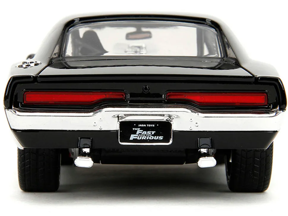 Dom's 1970 Dodge Charger R/T Black and Brian's Toyota Supra Orange with Graphics Set of 2 Cars "Fast & Furious 25th Anniversary" "Fast & Furious" Series 1/24 Diecast Model Cars by Jada