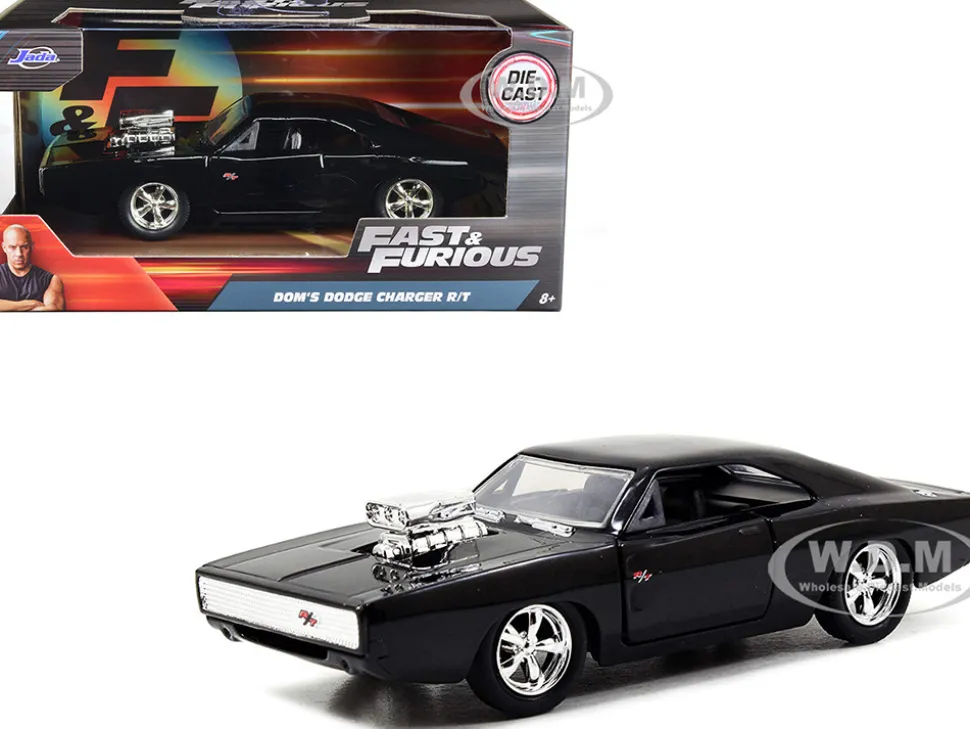 Dom's Dodge Charger R/T Black Fast & Furious 7 2015 Movie 1/32 Diecast Model Car Jada 97042