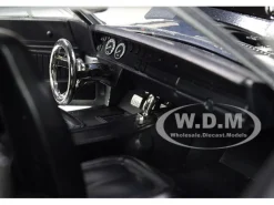 Dom's Plymouth Road Runner Metallic Gray Black Hood Stripe Fast & Furious Movie 1/24 Diecast Model Car Jada 30745