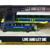 Double Decker Bus San Monique Transport Hitting Bridge Scene James Bond 007 Live and Let Die 1973 Movie with Display James Bond Collection Series Diecast Model Motormax 79825JB
