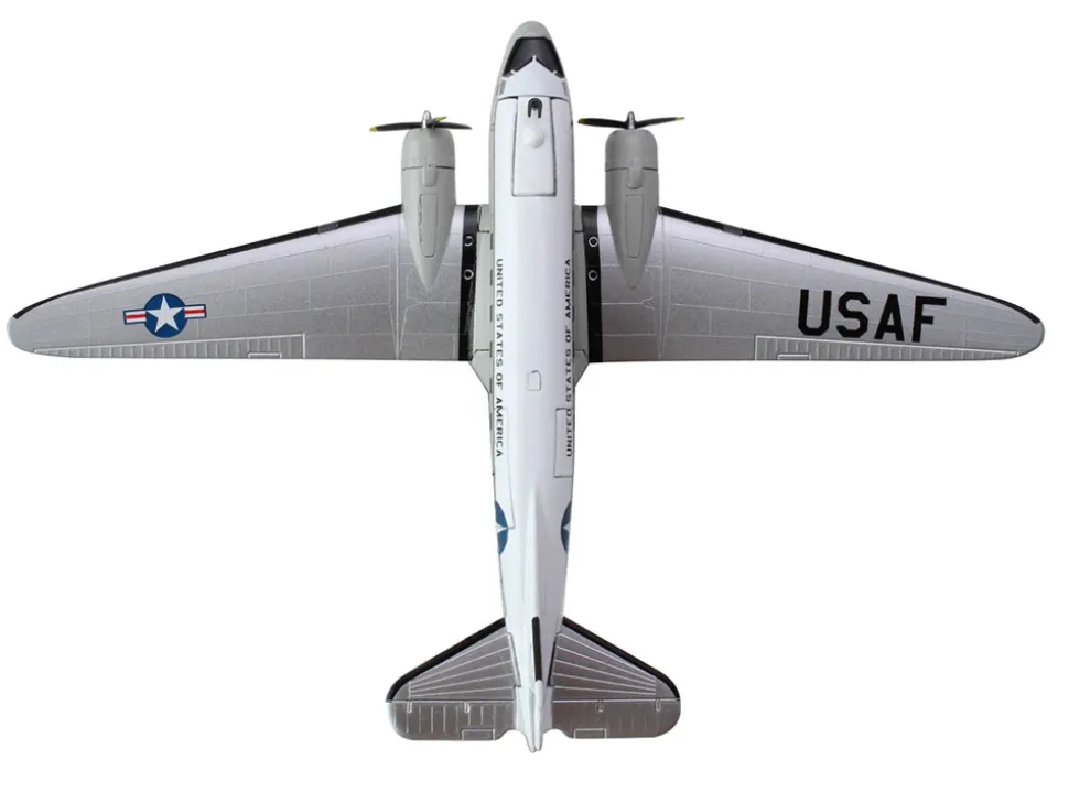 Douglas C-47 Skytrain Transport Aircraft "United States of America" United States Air Force 1/144 Diecast Model Airplane by Postage Stamp