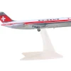 Douglas DC-9-30F Commercial Aircraft "Swissair" (HB-IFW) White with Red Stripes 1/200 Diecast Model Airplane by Herpa
