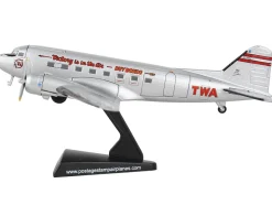 Douglas DC 3 Passenger Aircraft Trans World Airlines Victory is in the Air 1/144 Diecast Model Airplane Postage Stamp PS5559-4