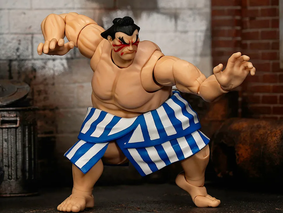 E. Honda 6.5" Moveable Figure with Accessories and Alternate Head and Hands "Ultra Street Fighter II: The Final Challengers" (2017) Video Game Model by Jada