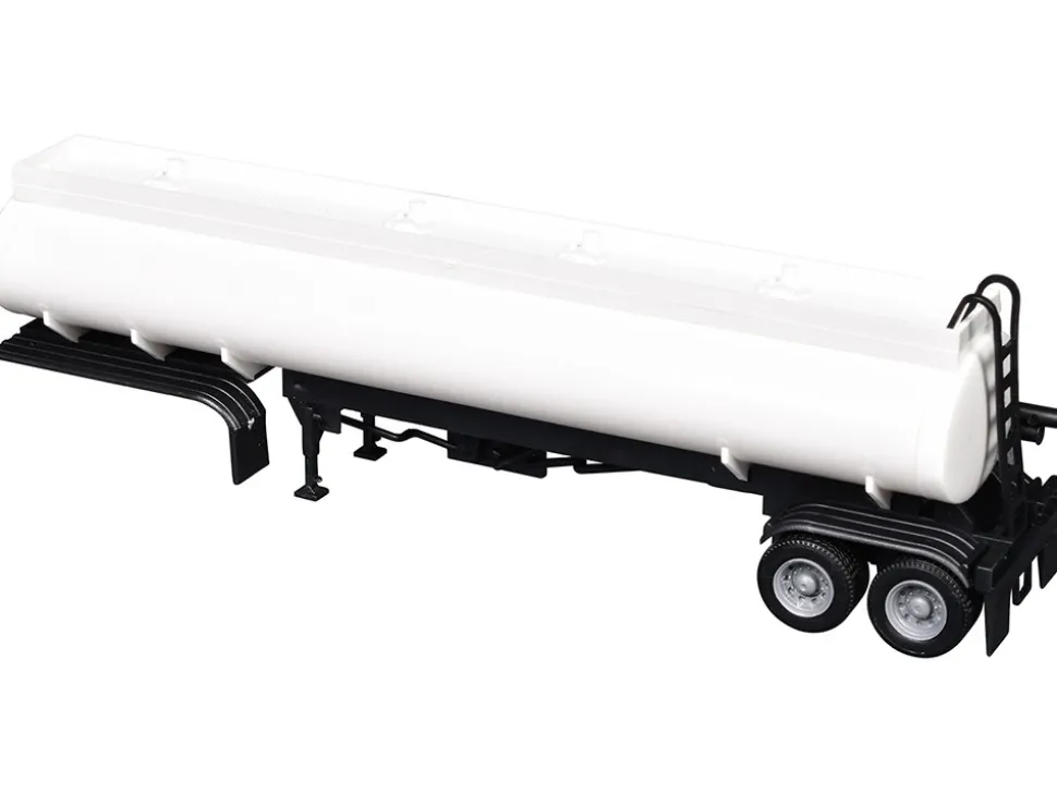 Elliptical Tanker Trailer White 1/87 (HO) Plastic Model by Promotex