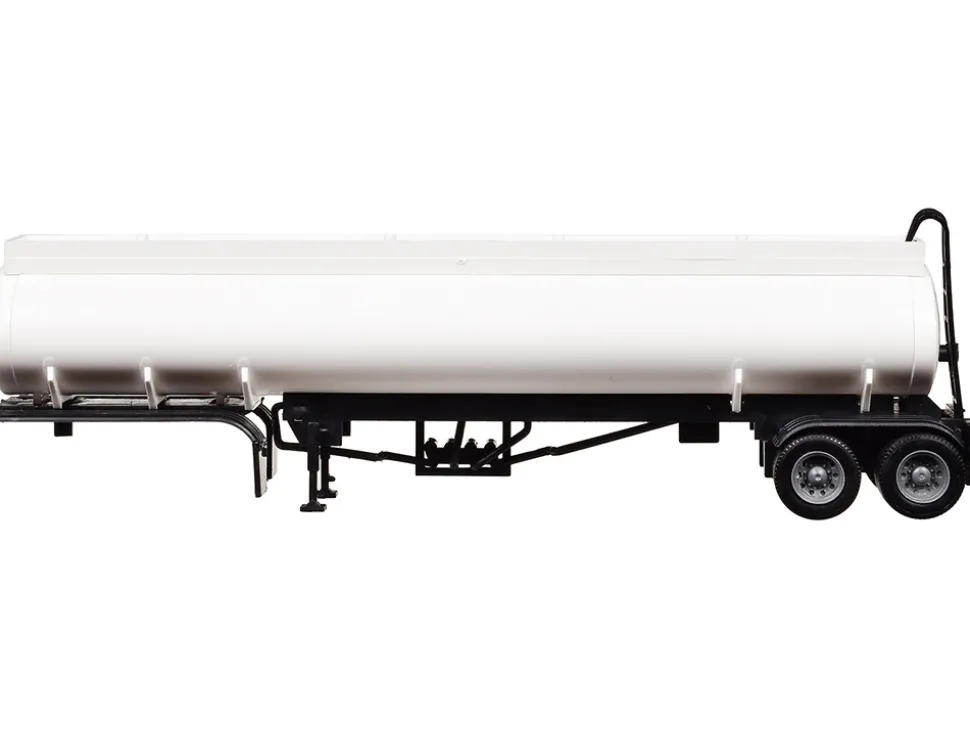 Elliptical Tanker Trailer White 1/87 (HO) Plastic Model by Promotex