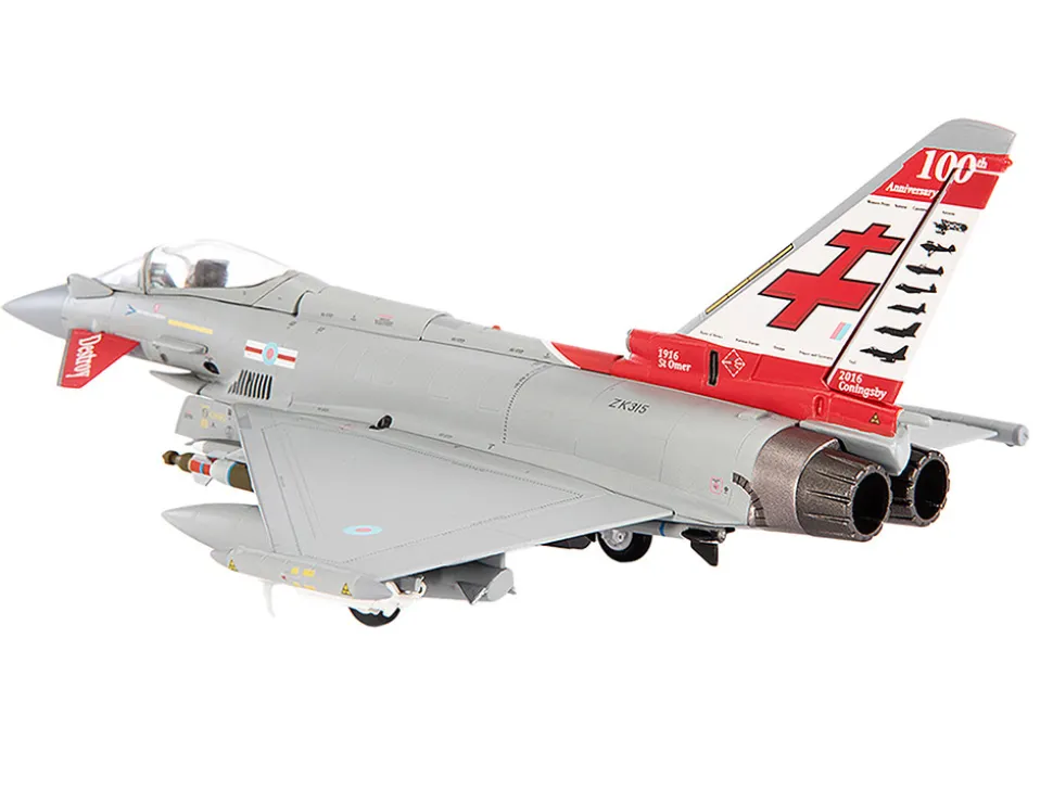 Eurofighter Typhoon FGR4 EF-2000 Aircraft "No.41(R) Squadron, 100th Anniversary" (2016) British Royal Air Force 1/72 Diecast Model by JC Wings