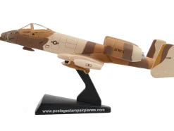 Fairchild Republic A 10 Thunderbolt II Warthog Aircraft Peanut Color Camouflage Scheme United States Air Force 1/140 Diecast Model Airplane Postage Stamp PS5375-2