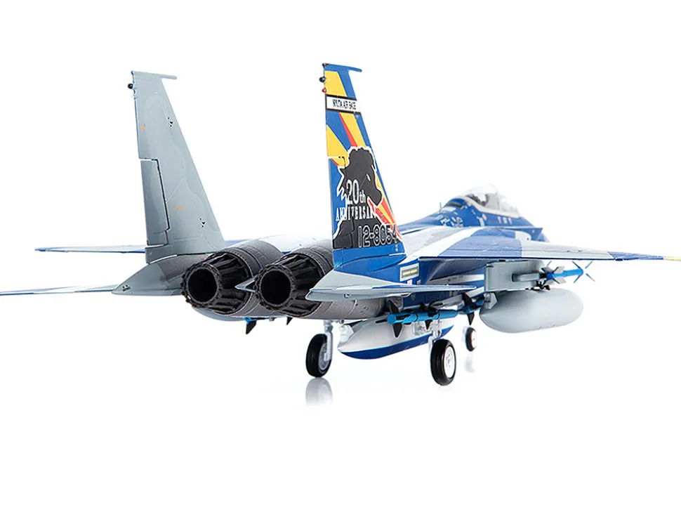 F-15DJ JASDF Japan Air Self-Defense Force Eagle Fighter Aircraft 23rd Fighter Training Group 20th Anniversary Display Stand Limited Edition 600 pieces Worldwide 1/72 Diecast Model JC Wings JCW-72-F15-015