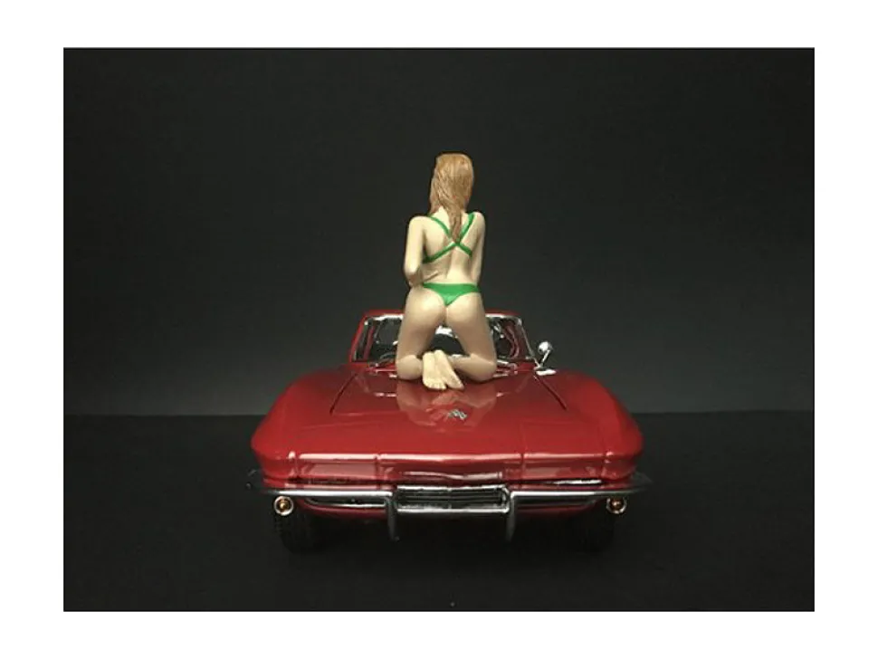 February Bikini Calendar Girl Figure 1/24 Scale Models American Diorama 38266