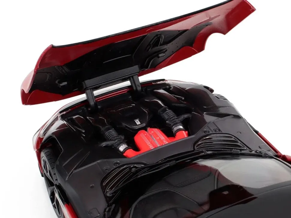 2024 Ferrari 12Cilindri Rosso Corsa Red with Black Top 1/18 Diecast Model Car by Polistil