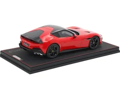 Ferrari 12Cilindri Rosso Corsa Red with Black Top with DISPLAY CASE Limited Edition to 200 pieces Worldwide 1/18 Model Car by BBR