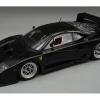 Ferrari F40 LM Black with Silver Enkei Rims "Press Version" (1996) "Mythos Series" Limited Edition to 40 pieces Worldwide 1/18 Model Car by Tecnomodel